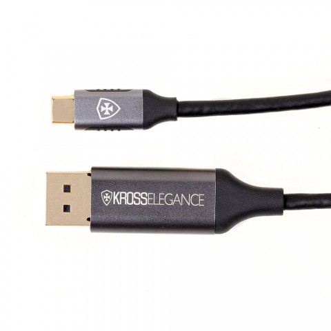 Cabo Conversor Kross USB-C para DisplayPort 4K@60Hz 1.8m KE-UC0119
