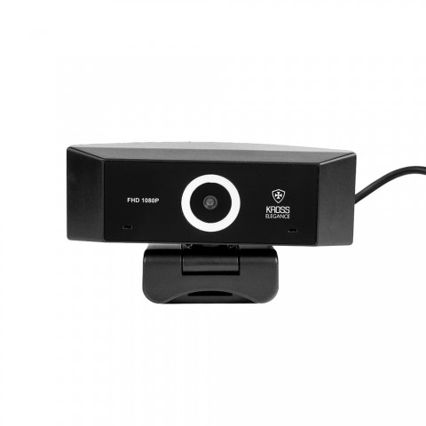 Webcam Kross Full HD 1080P Foco Pré-fixado com tripé ajustável KE-WBM1080P