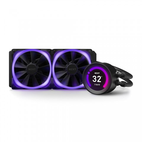 Water Cooler NZXT Kraken Z53 240mm Display LCD Coolers RGB - RL-KRZ53-R1 Preto