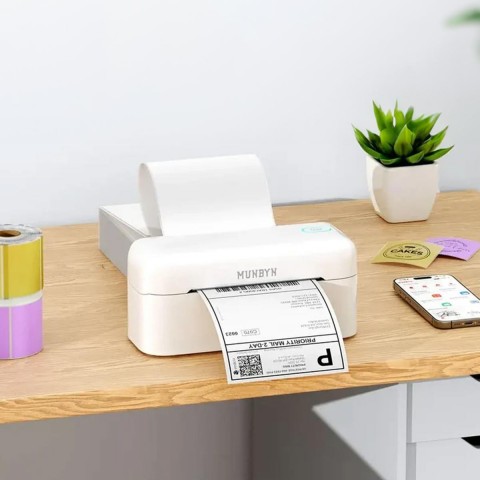 Impressora térmica de etiquetas MUNBYN RealWriter 402 Bluetooth, Branca - RW402B-WH